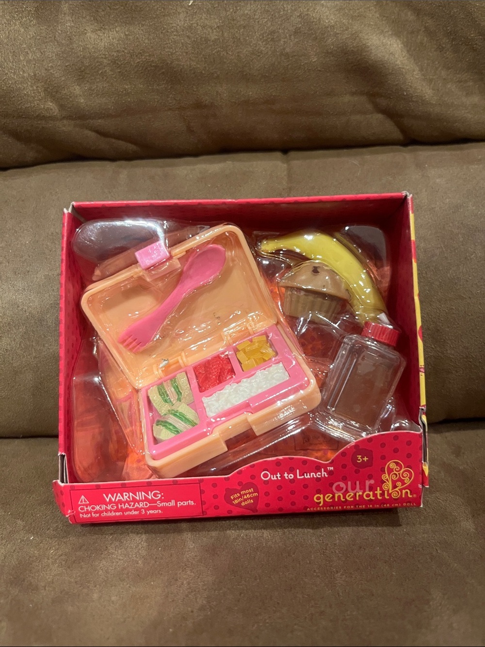 Our Generation Pink Bento Lunch Playset with Accessories